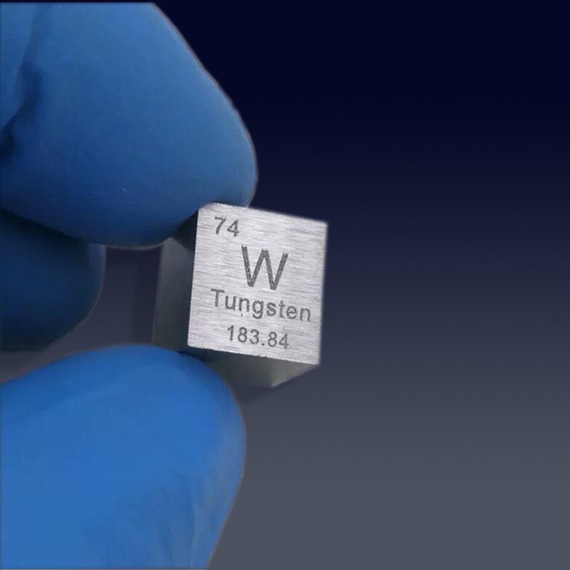 Pure Tungsten Metal Cube ( 10mm, 1